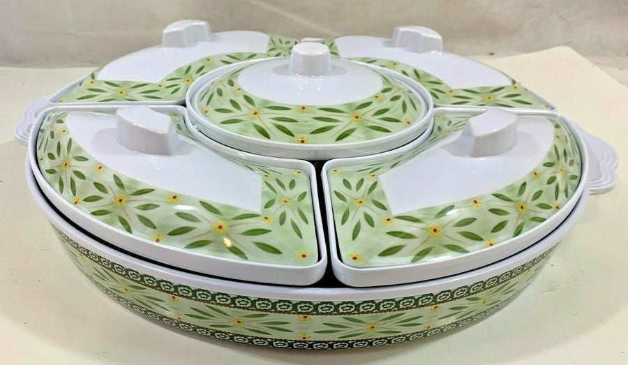 Temp-tations Ovenware By Tara Old World Condiment Tray W/ Lids