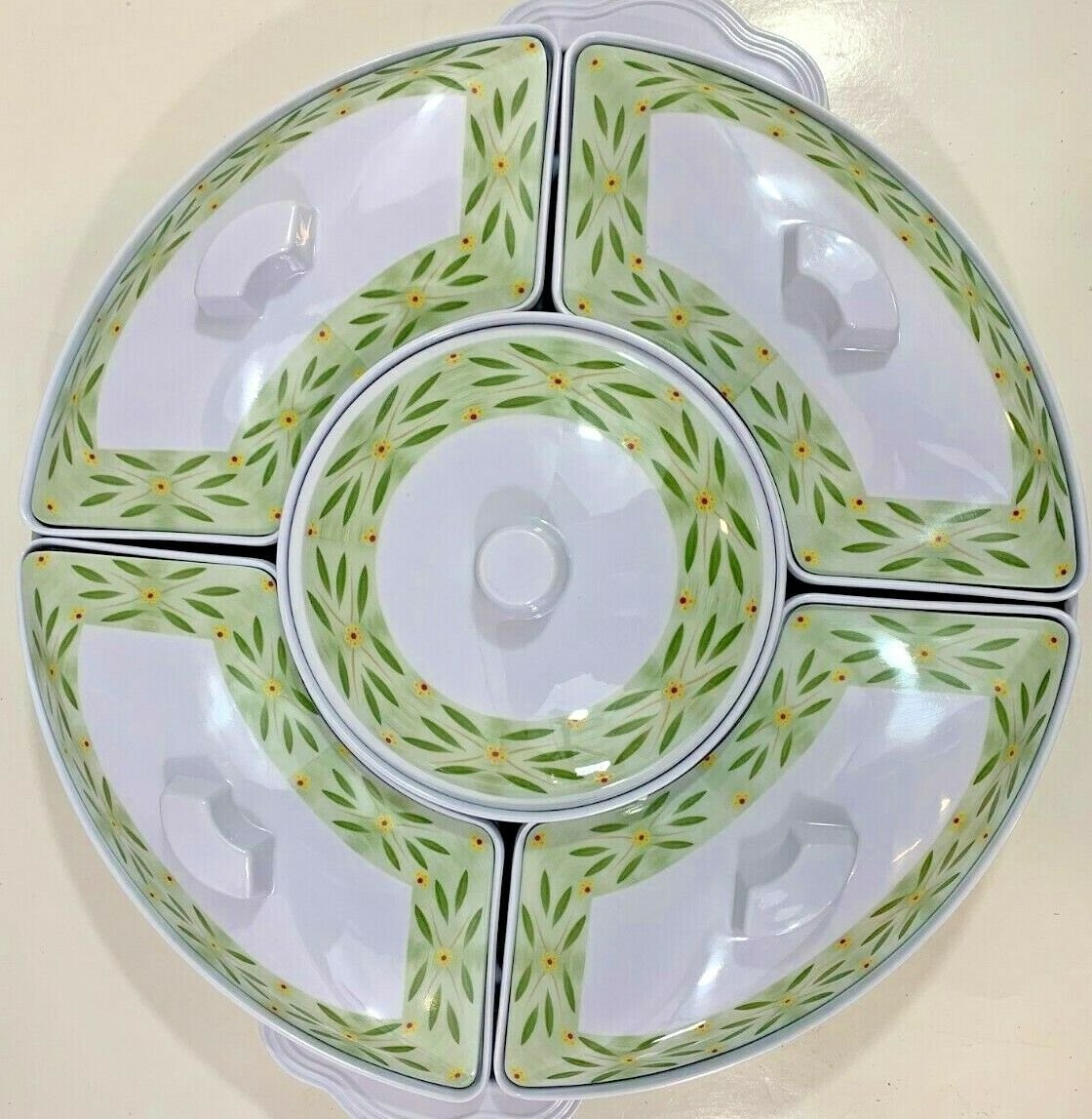 Temp-tations Ovenware By Tara Old World Condiment Tray W/ Lids