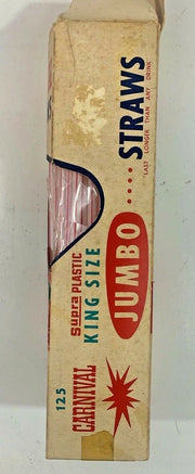 Vintage Supra Plastic King Size Jumbo Carnival Straws Economy Pack of 125
