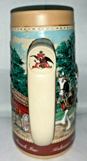 Vintage 1988 Ceramarte Budweiser National Historical Old School House Stein