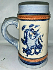 Vintage Hand Painted Unlidded Stein Family at Table Made in Japan