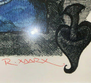 Robert Marx 433/1000 Vintage Queen of Spades Abstract Contemporary Art w/ Frame
