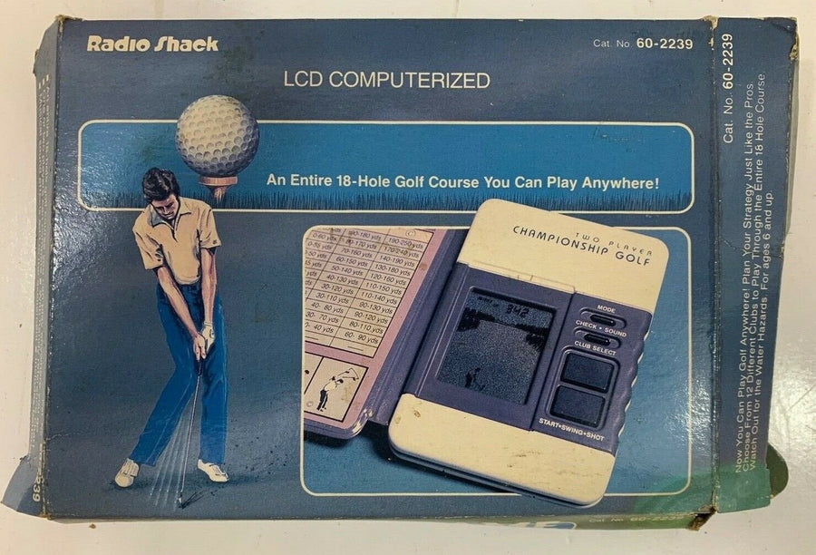 Vintage Radio Shack LCD Computerized Two Player Championship Golf Game