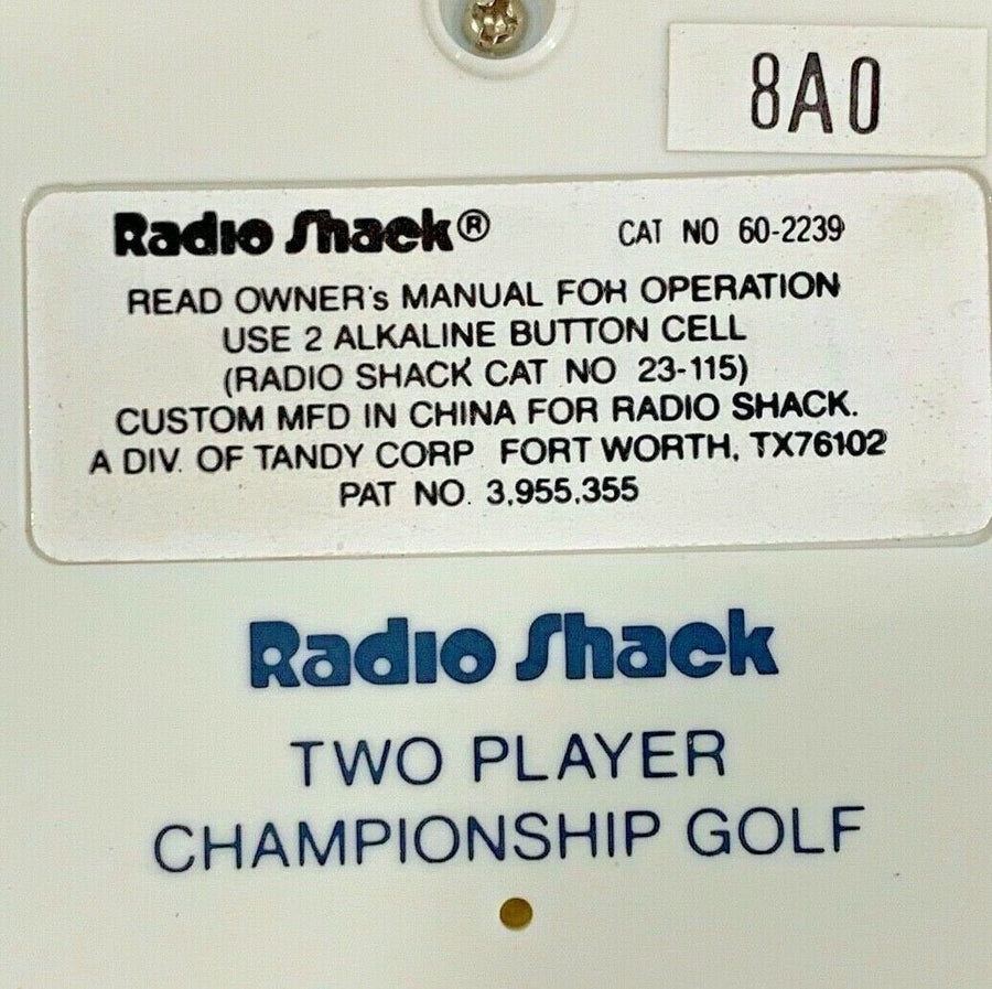 Vintage Radio Shack LCD Computerized Two Player Championship Golf Game