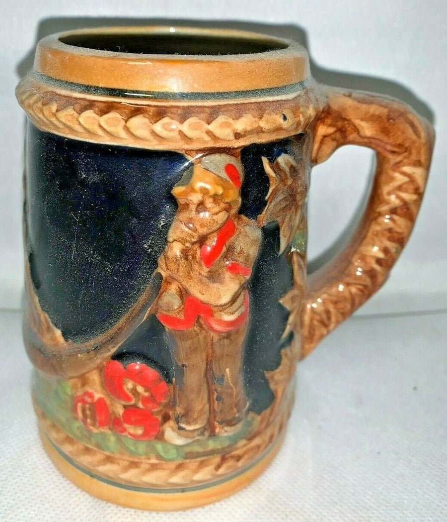 Vintage Switzerland Swiss Suisse Small 4.5 Inch Hand Painted Unlidded Stein