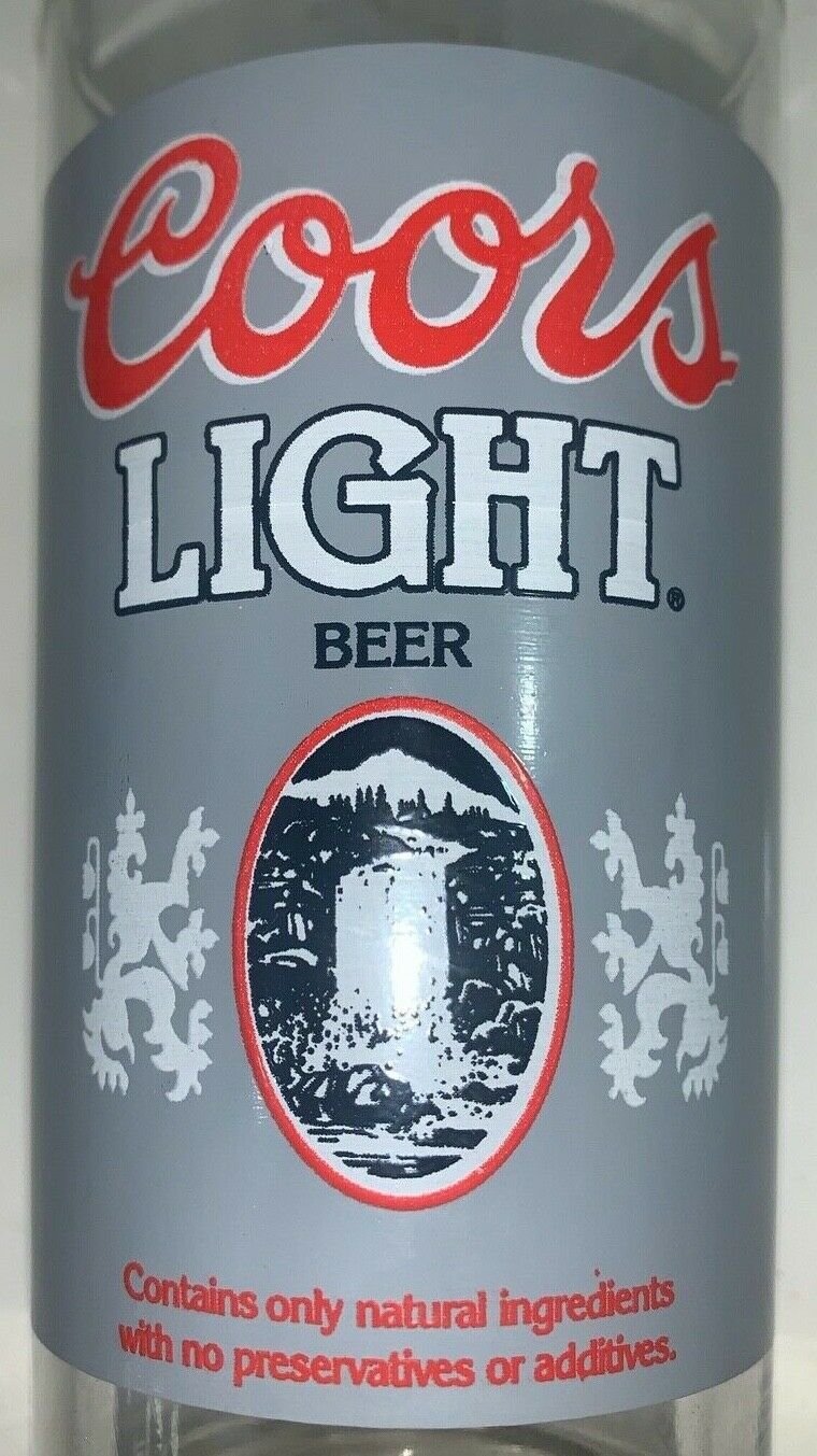 Coors Light Beer Set of 7 Drinking Glasses Vintage Breweriana