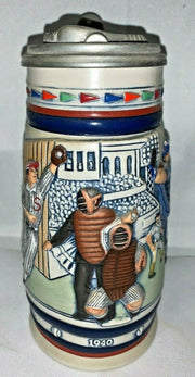 Vintage Baseball 117189 Avon Ceramarte 1984 Handcrafted in Brazil Lidded Stein