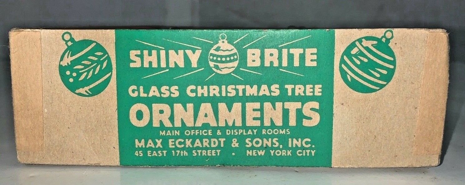 Shiny Brite Mercury Christmas Tree Glass Ornaments Set 7 Vintage