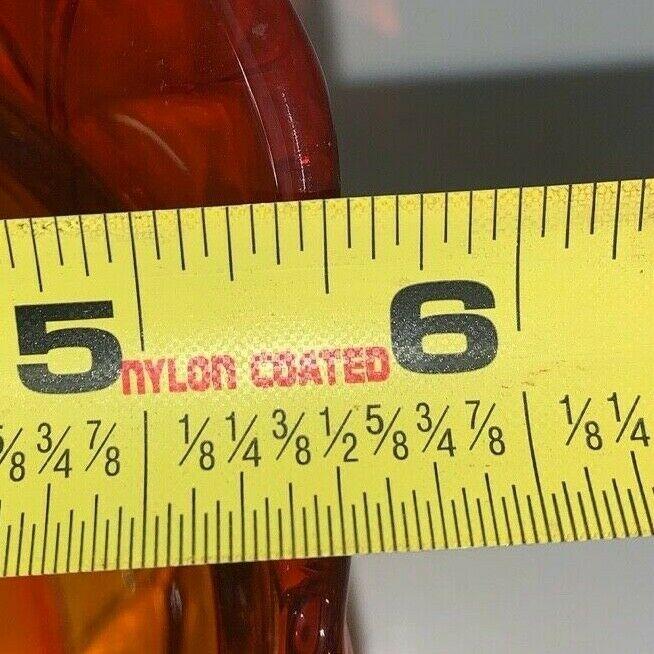Vintage Orange Persimmon Cabbage Leaf Glass Bowl Dish