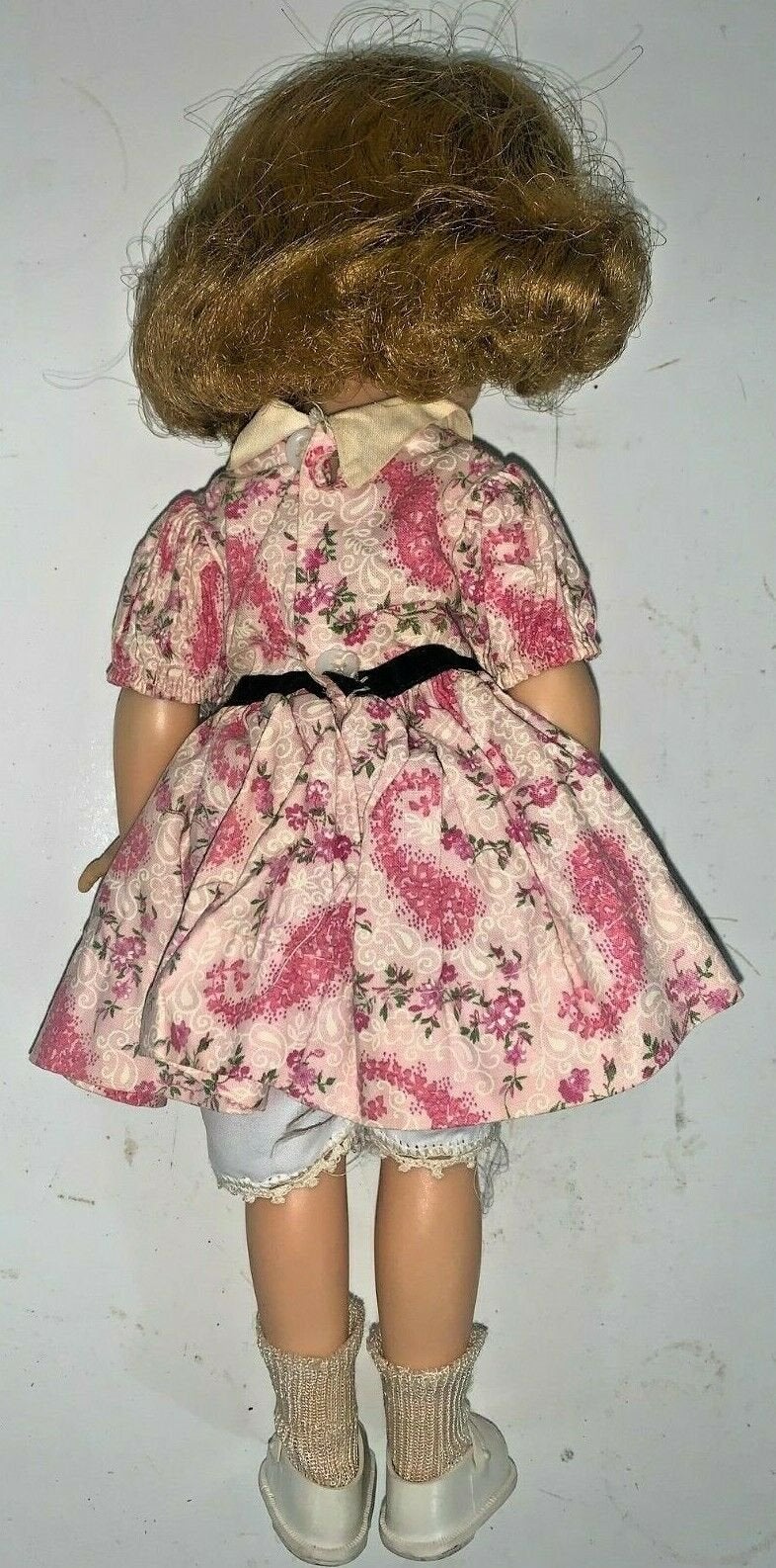 Vintage Ideal Doll Shirley Temple Doll Floral Print Dress