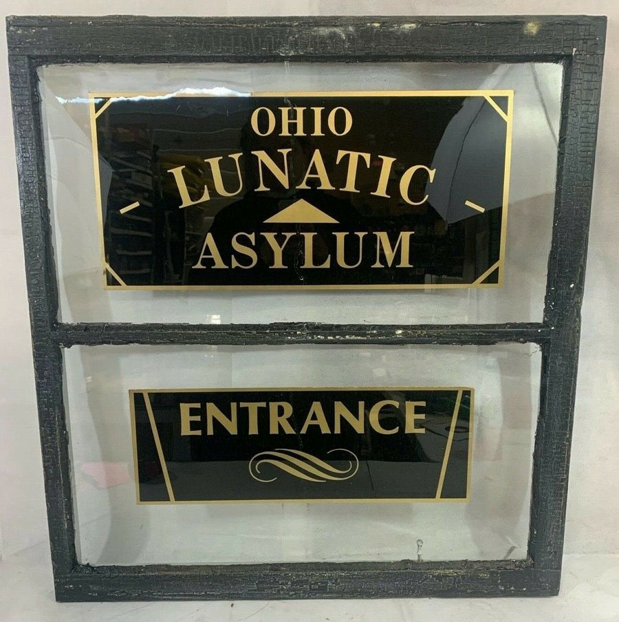 Antique Old Window Ohio Lunatic Asylum Entrance Hospital Ward