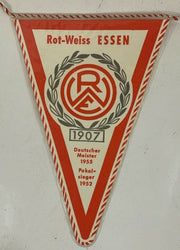 Vintage Rot-Weiss Essen 1907 Deutscher Meister Pokalsieger German Pennant Flag