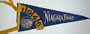 Vintage 1946 Niagara Falls Waterfall Canada Blue and Yellow Felt Pennant