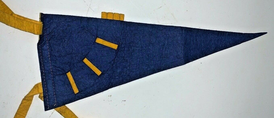 Vintage 1946 Niagara Falls Waterfall Canada Blue and Yellow Felt Pennant