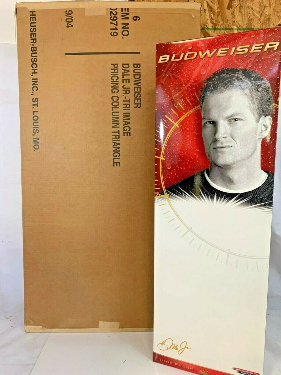 Vintage Budweiser Dale Jr Tri Image Triangle Display Sign 2004