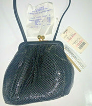 Vintage Black Mesh Whiting and Davis International NWT w/ Leather Strap