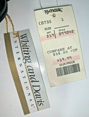 Vintage Black Mesh Whiting and Davis International NWT w/ Leather Strap