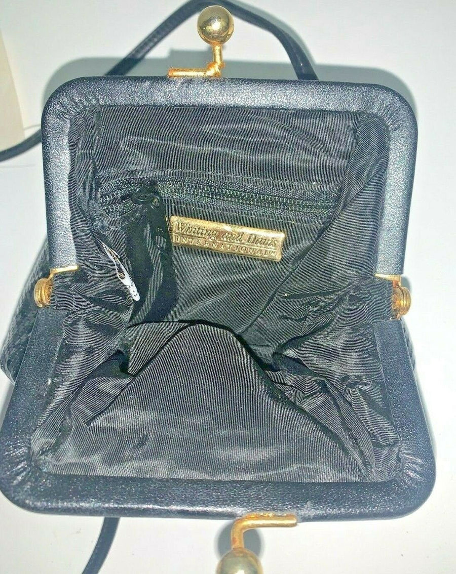 Vintage Black Mesh Whiting and Davis International NWT w/ Leather Strap