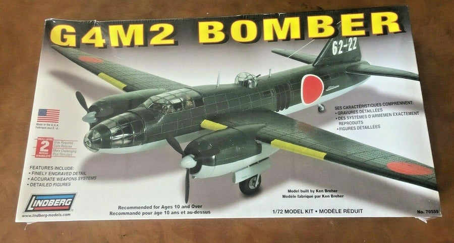 Lindberg G4M2 Bomber Model Military Airplane Bomber Kit Sealed