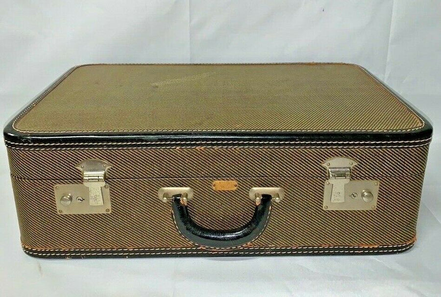 Vintage Arflite Brown Suitcase with Original Keys