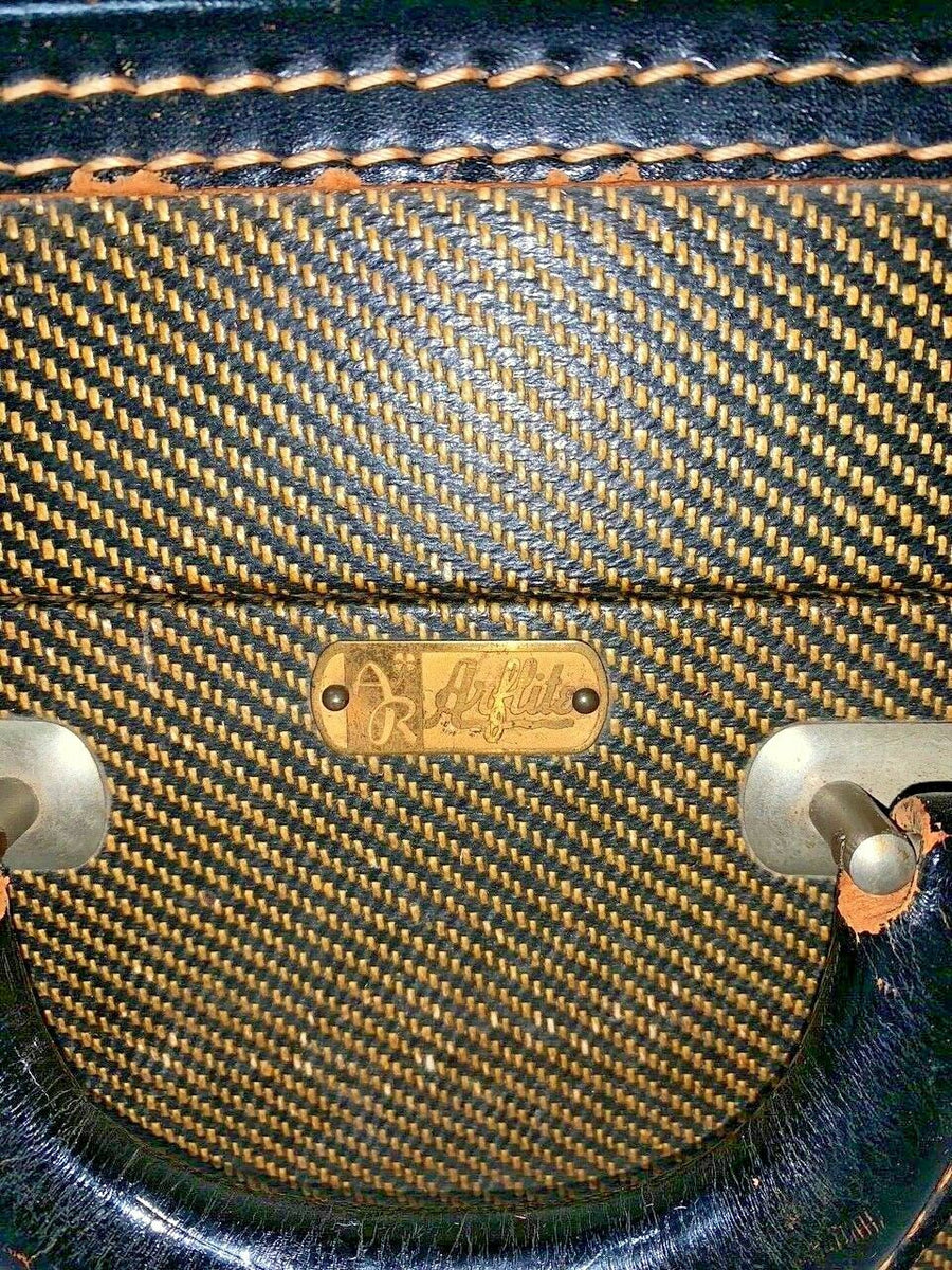 Vintage Arflite Brown Suitcase with Original Keys