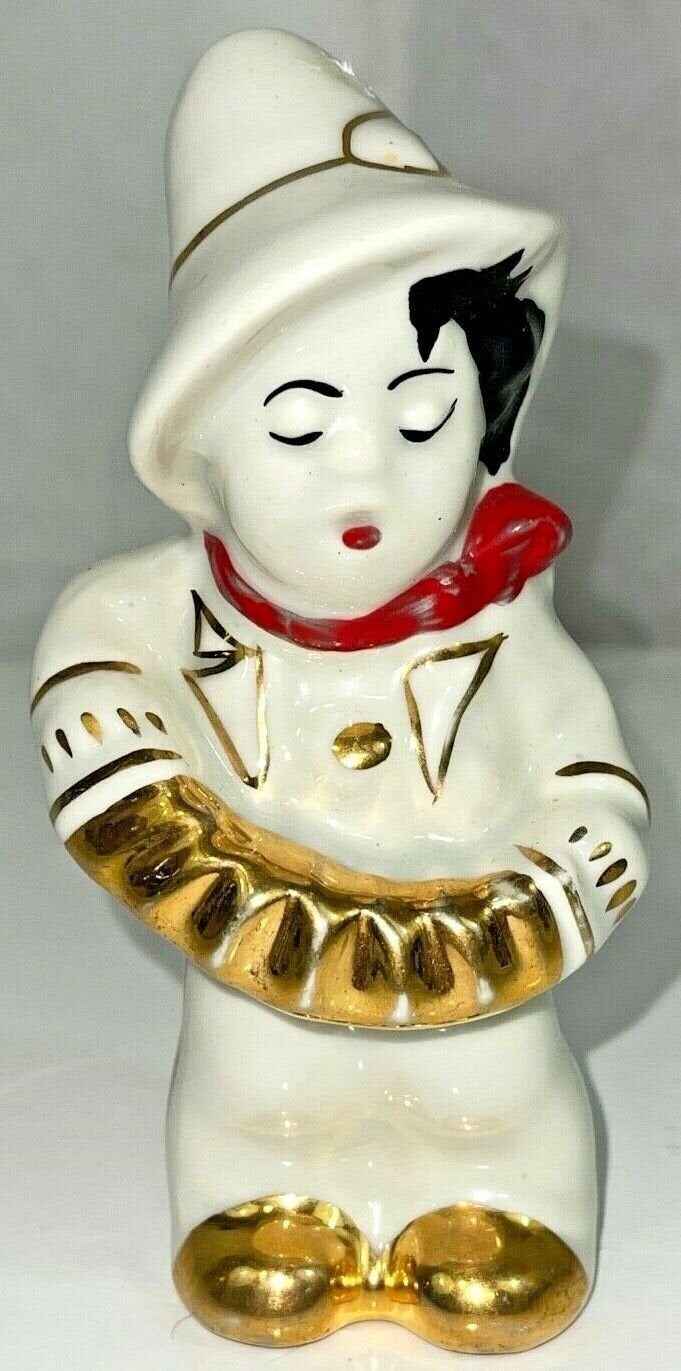 Vintage 6 inch Keystone China Porcelain Boy Playing Accordion