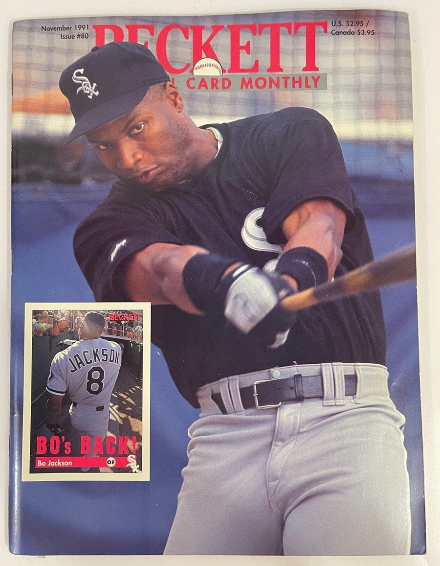 Vintage Beckett Bo Jackson Issue 80 November 1991 Card Price Guide Magazine