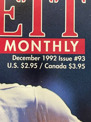 Vintage Beckett Baseball Card Monthly December 1992 Issue 93 Magazine