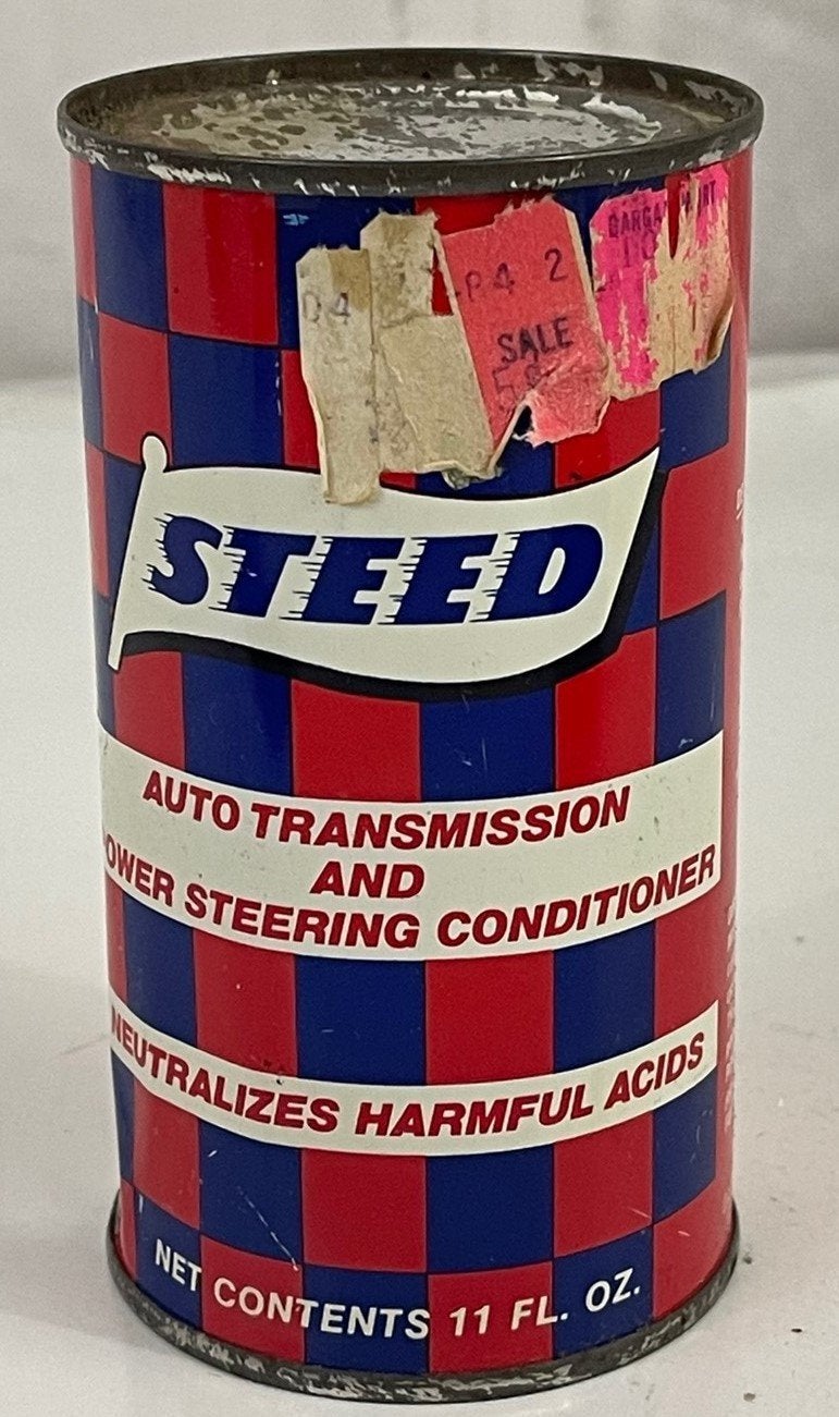 Vintage Steed Transmission and Power Steering Conditioner Can
