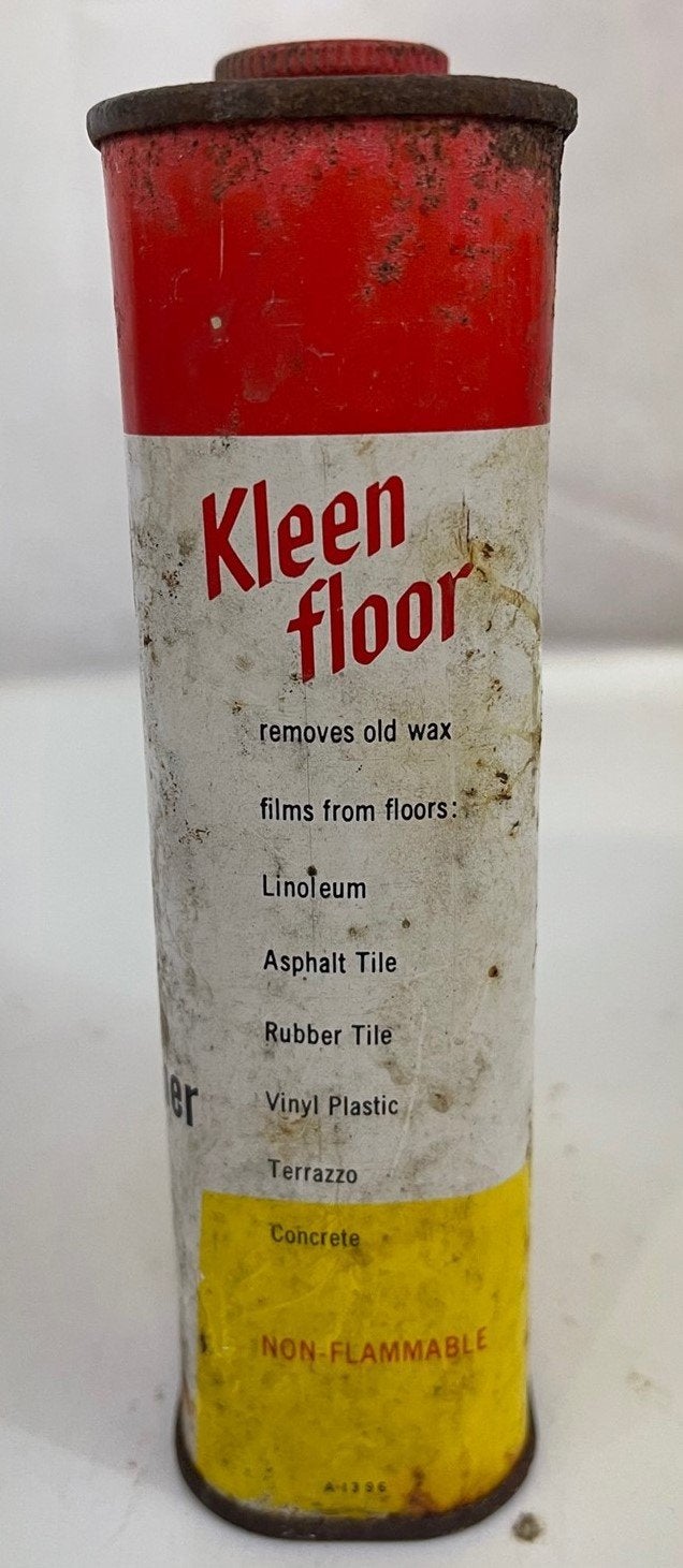 Vintage Johnson's Kleen Floor Wax Remover and Cleanser Can