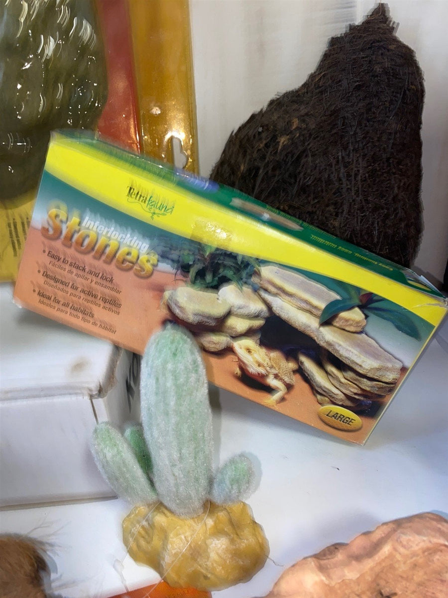 New Retile Frog Newt Chameleon Lizard Feeding Dish Stones Basking Platform More