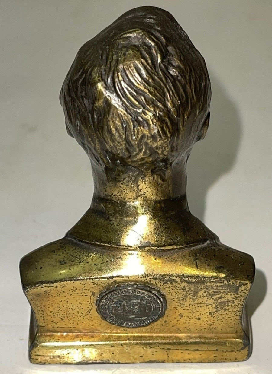 Vintage Franklin D Roosevelt Brass Head Bust Figure