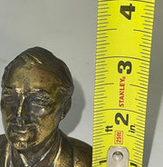 Vintage Franklin D Roosevelt Brass Head Bust Figure