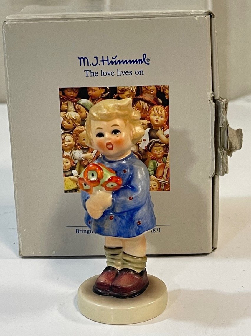 Vintage Hummel Goebel Girl with Nosegay Figurine w/ Original Box 3.5 inch