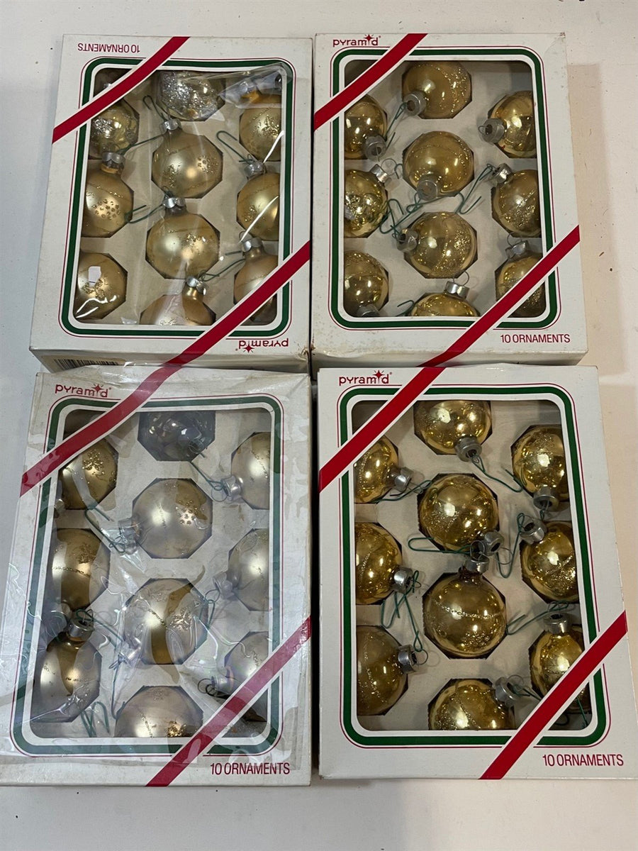 Vintage Mid Century Pyramid Christmas Ornament Bulb Lot