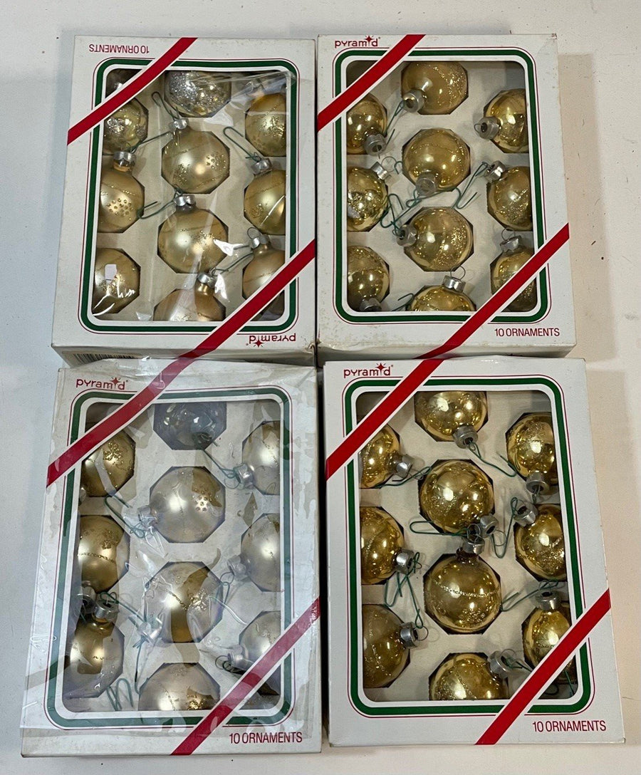 Vintage Mid Century Pyramid Christmas Ornament Bulb Lot