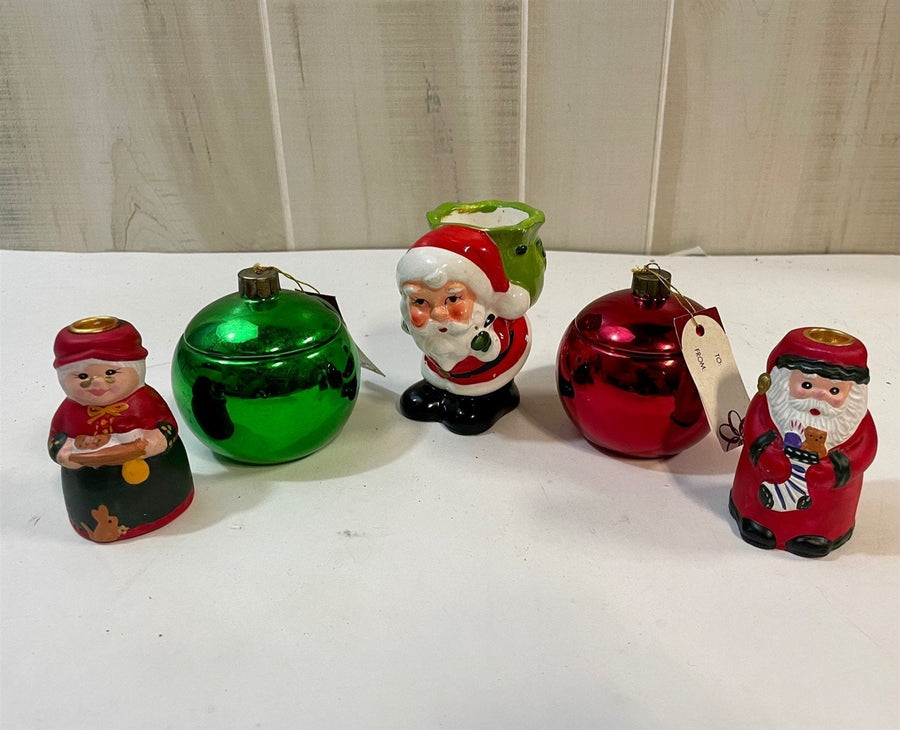 Vintage Santa Claus Retro Figurine Lot