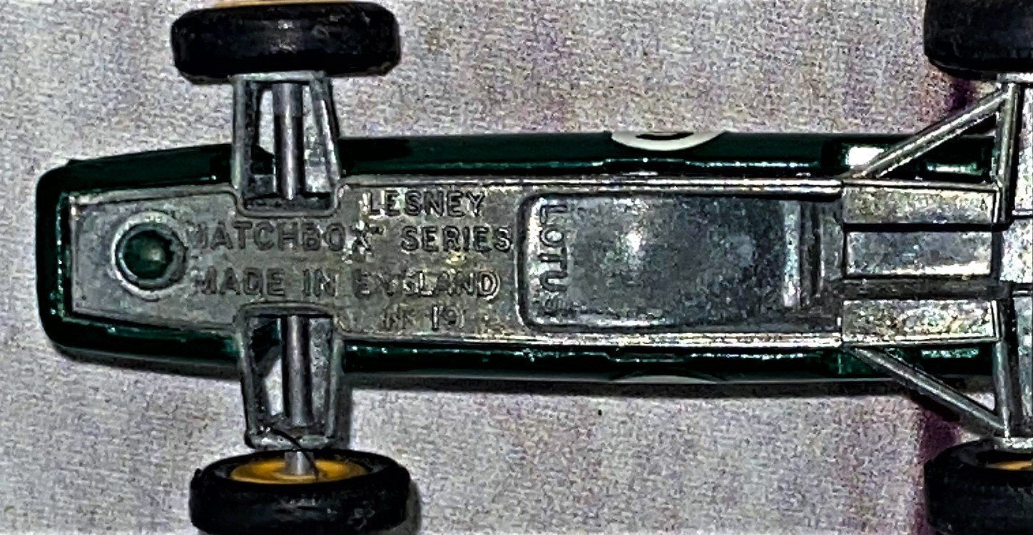 Vintage Matchbox Lesney No.19 Green Lotus 3 with Drive