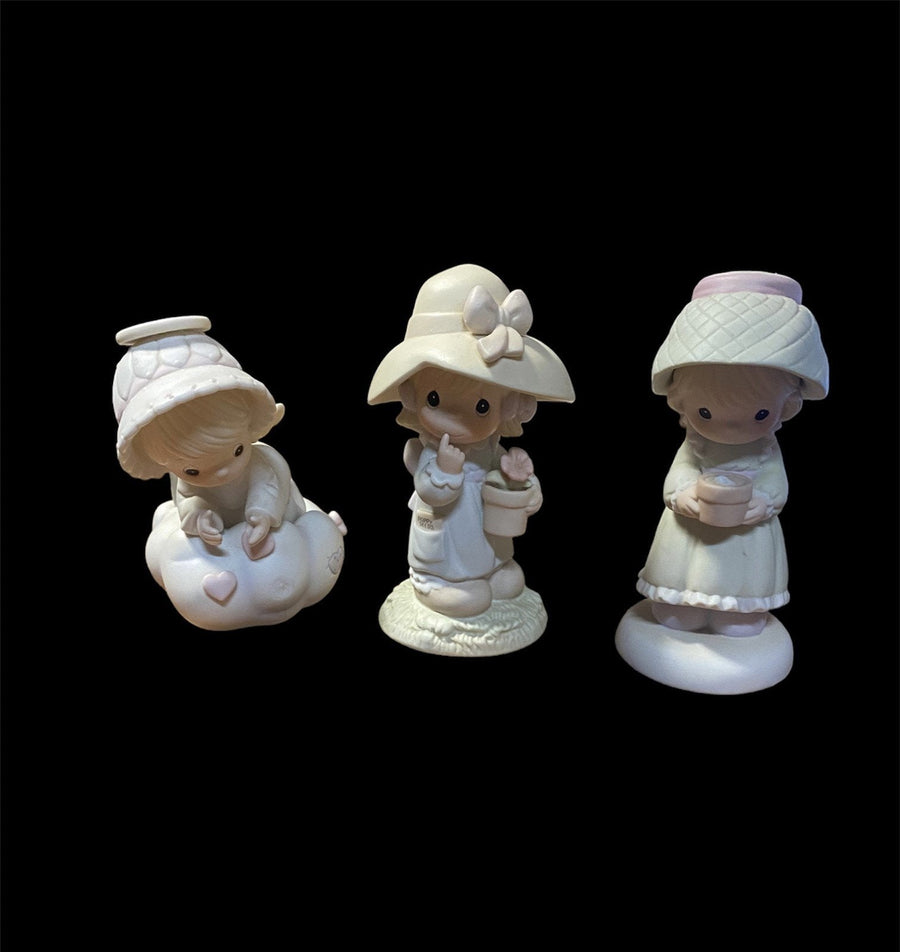 Vintage Ceramic Precious Moments Figurine Lot of 4