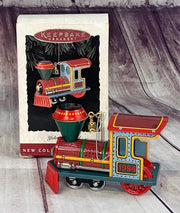 Vintage 1994 Hallmark Keepsake Yuletide Central Train Engine Ornament with Box