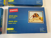 Staples Brand Photo Plus Gloss Paper Lot of Four Unopened Packages