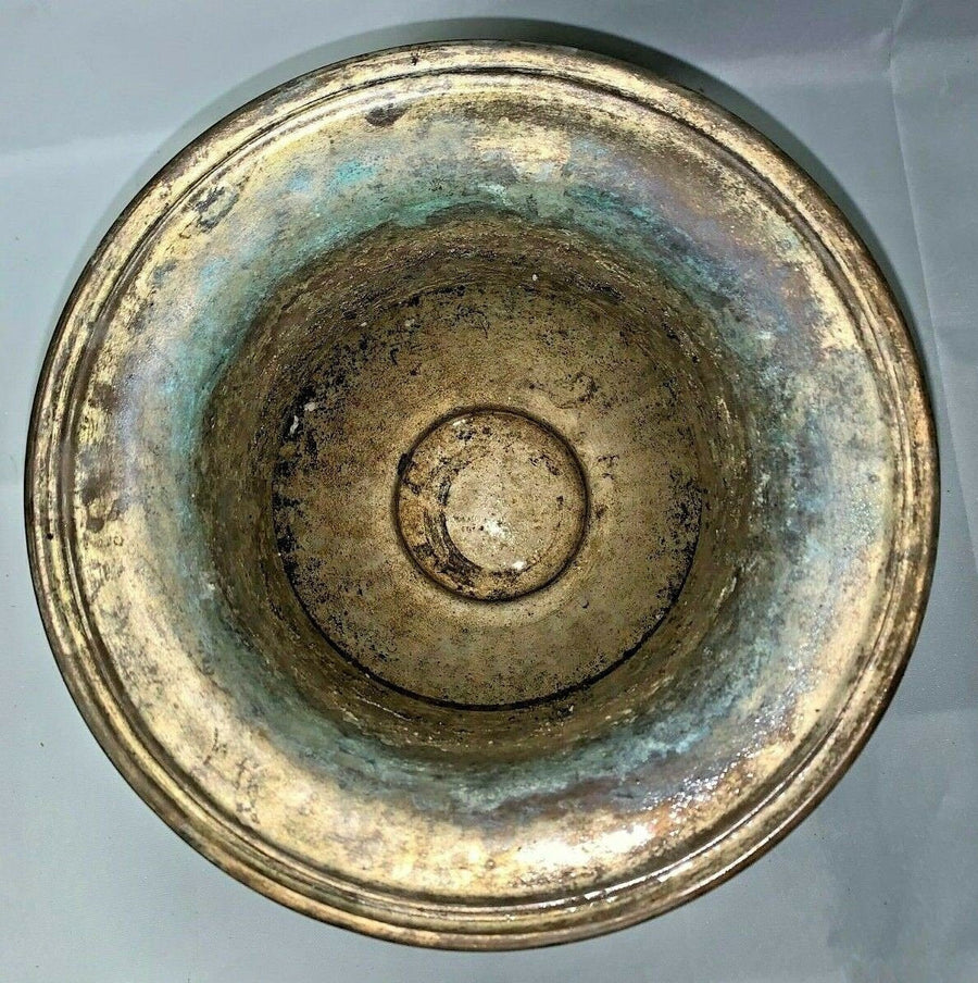 Vintage Leonard Brass Cauldron Planter Champagne Pot w/ Handles Decor