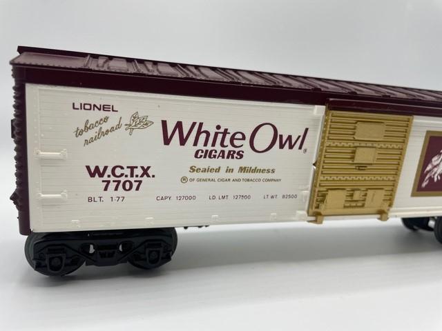 Vintage Lionel White Owl Cigar Box Car Model 6-7707 New Old Stock