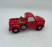 Collectible Vintage Department 56 Red Christmas Truck Figurine