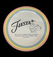 Rare Vintage Quatro Fiesta Rainbow Striped Display Top Plate