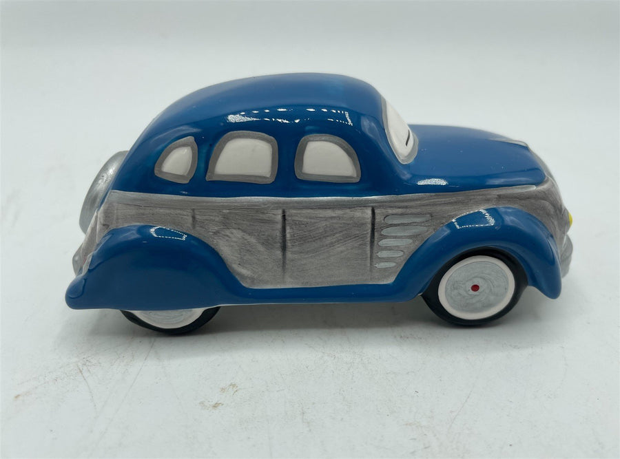 Vintage Department 56 Christmas Village Blue Car Figurine