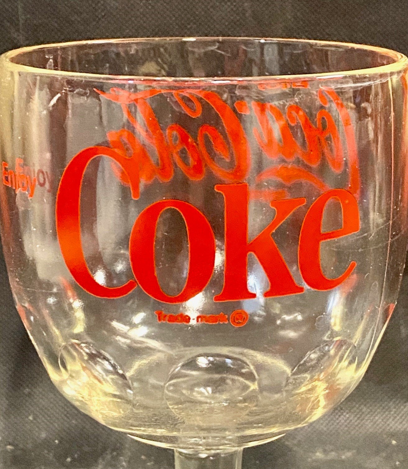 Vintage Double Sided Coca Cola 16oz Bar Beer Glass