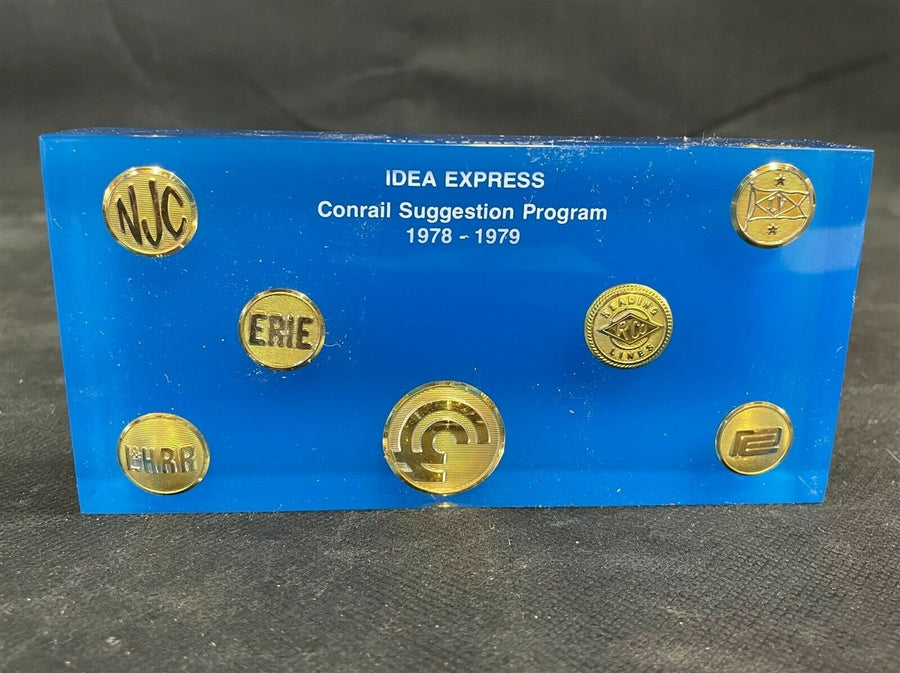 Vintage Idea Express Conrail Suggestion Program Button Set Plaque 1978-1979