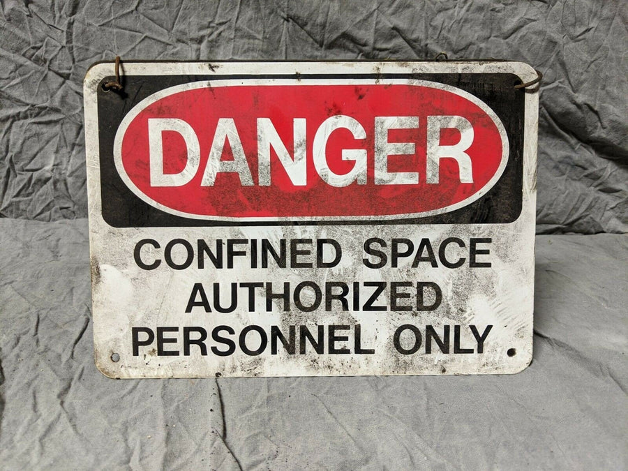 Vintage Danger Confined Space Authorized Personnel Republic Steel Youngstown