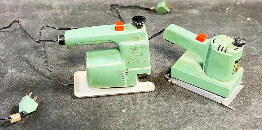 Vintage IDEAL Power Mite Miniature Tools Workshop Power Toys Saw Sander
